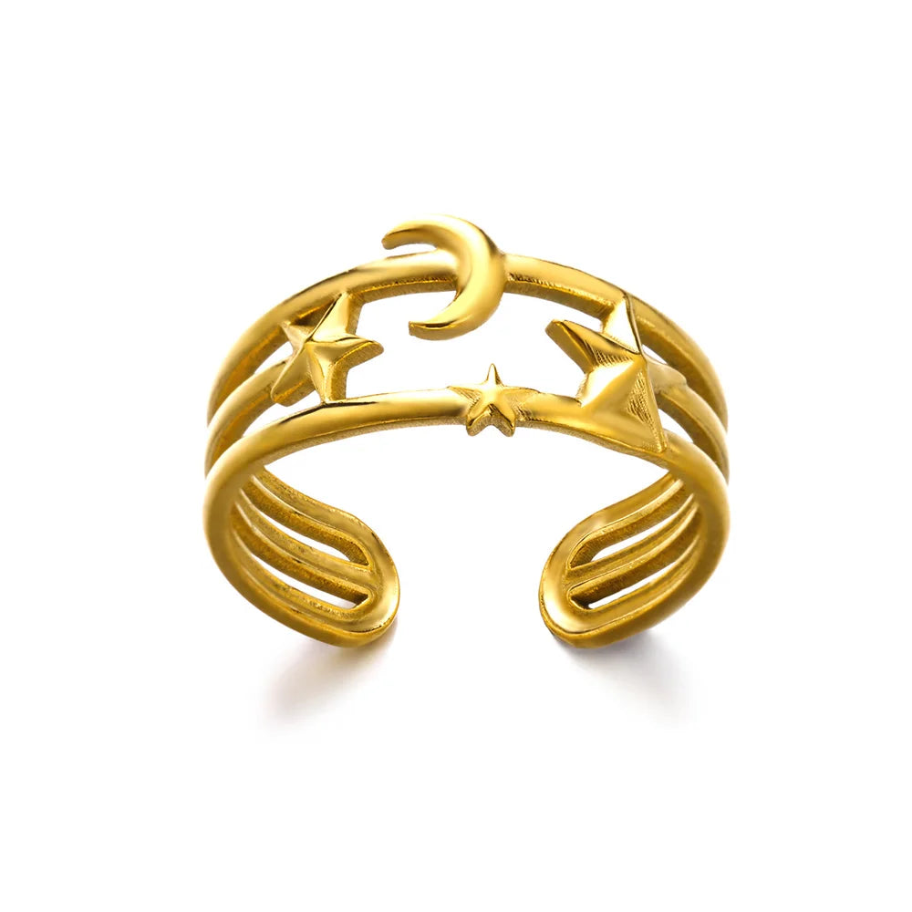 Zircon Double Star Rings