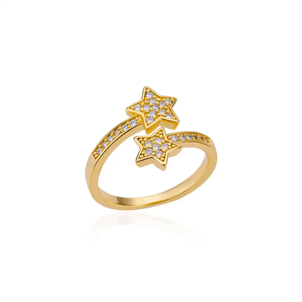 Zircon Double Star Rings