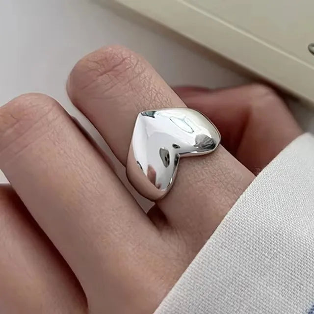 VENTFILLE 925 Sterling Silver Rings INS Fashion Hip Hop Vintage Couples Hollow Lines Punk Thai Silver Party Adjustable Jewelry