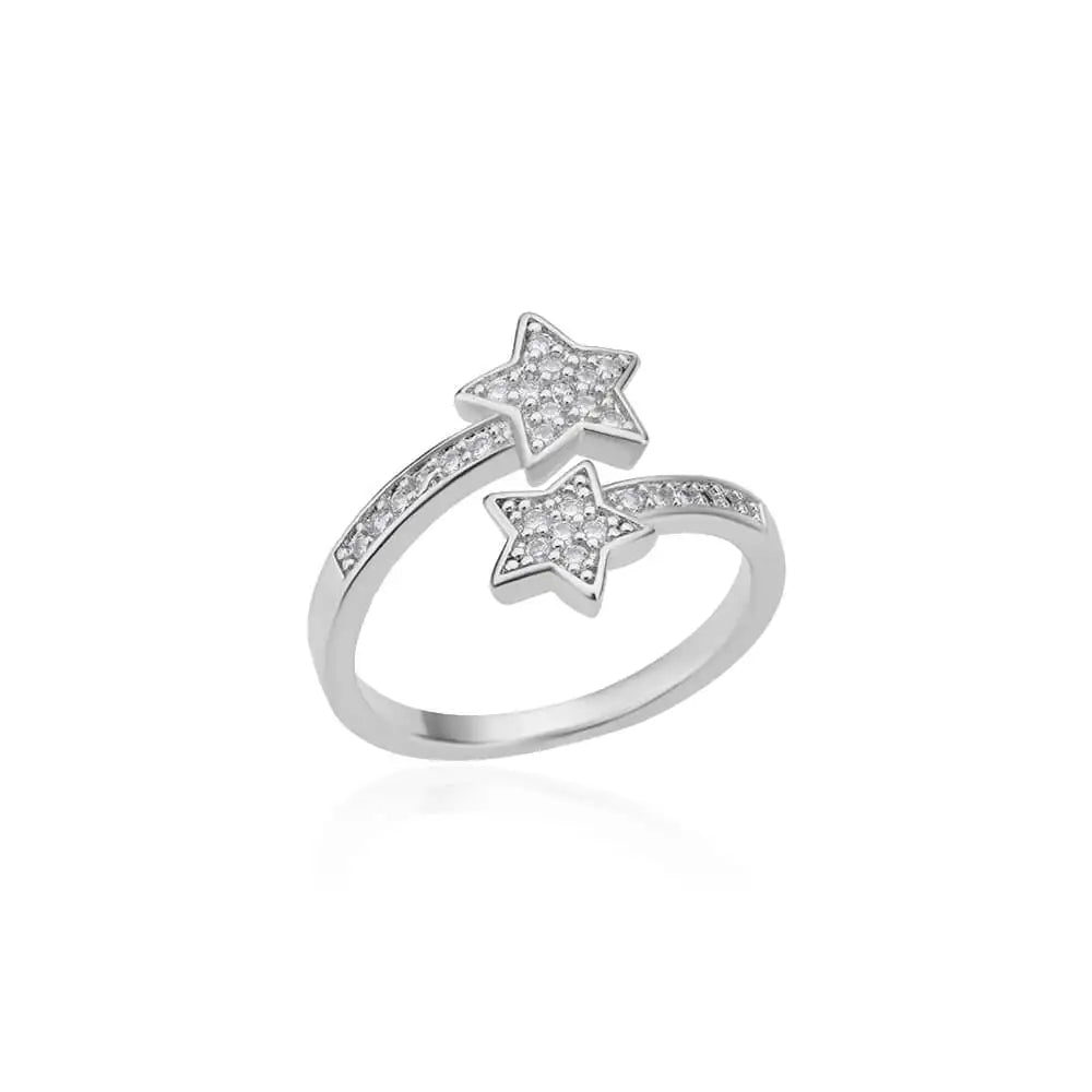 Zircon Double Star Rings
