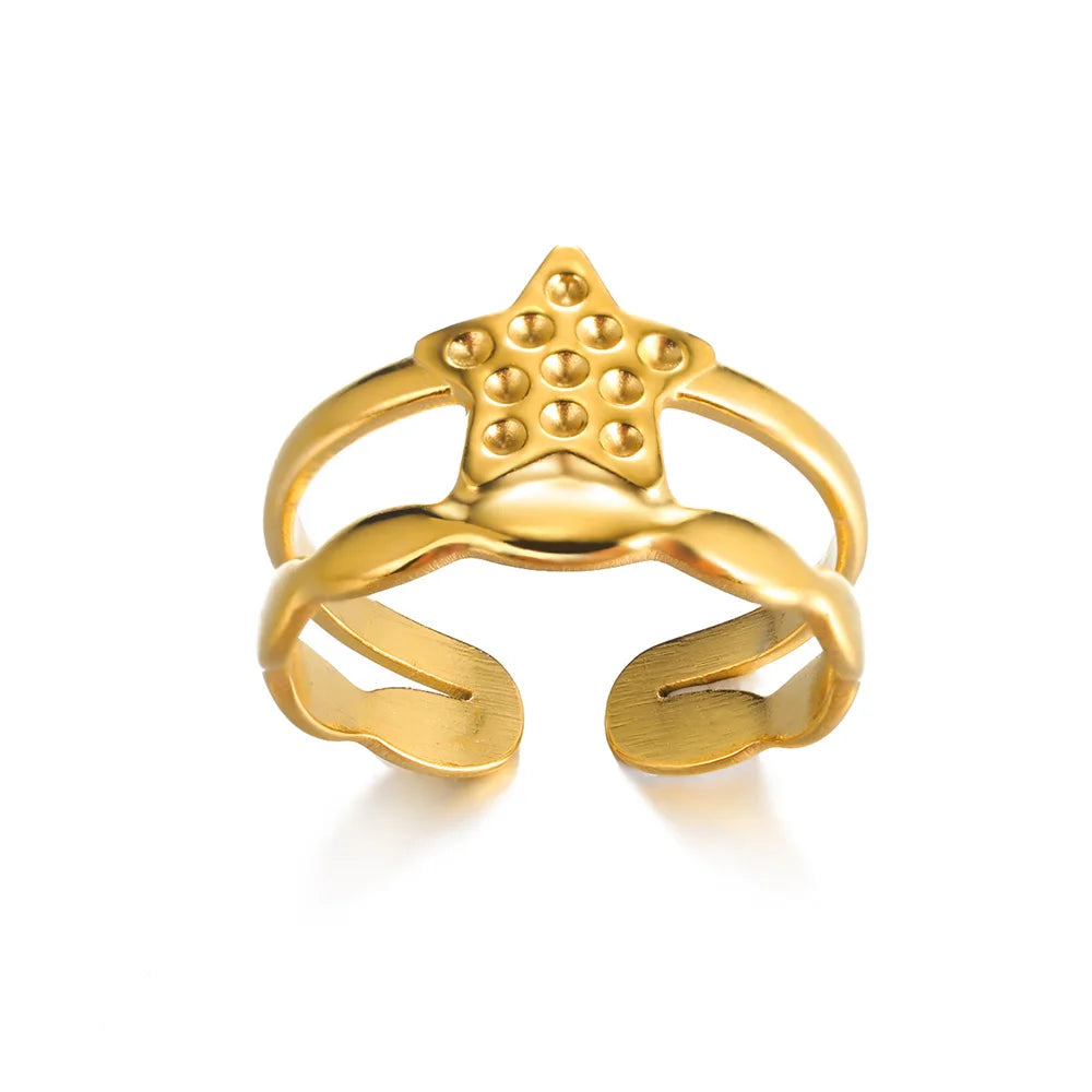 Zircon Double Star Rings