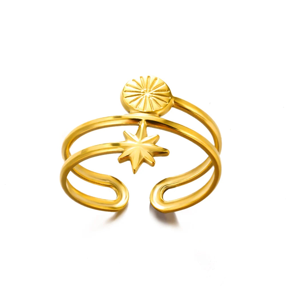 Zircon Double Star Rings